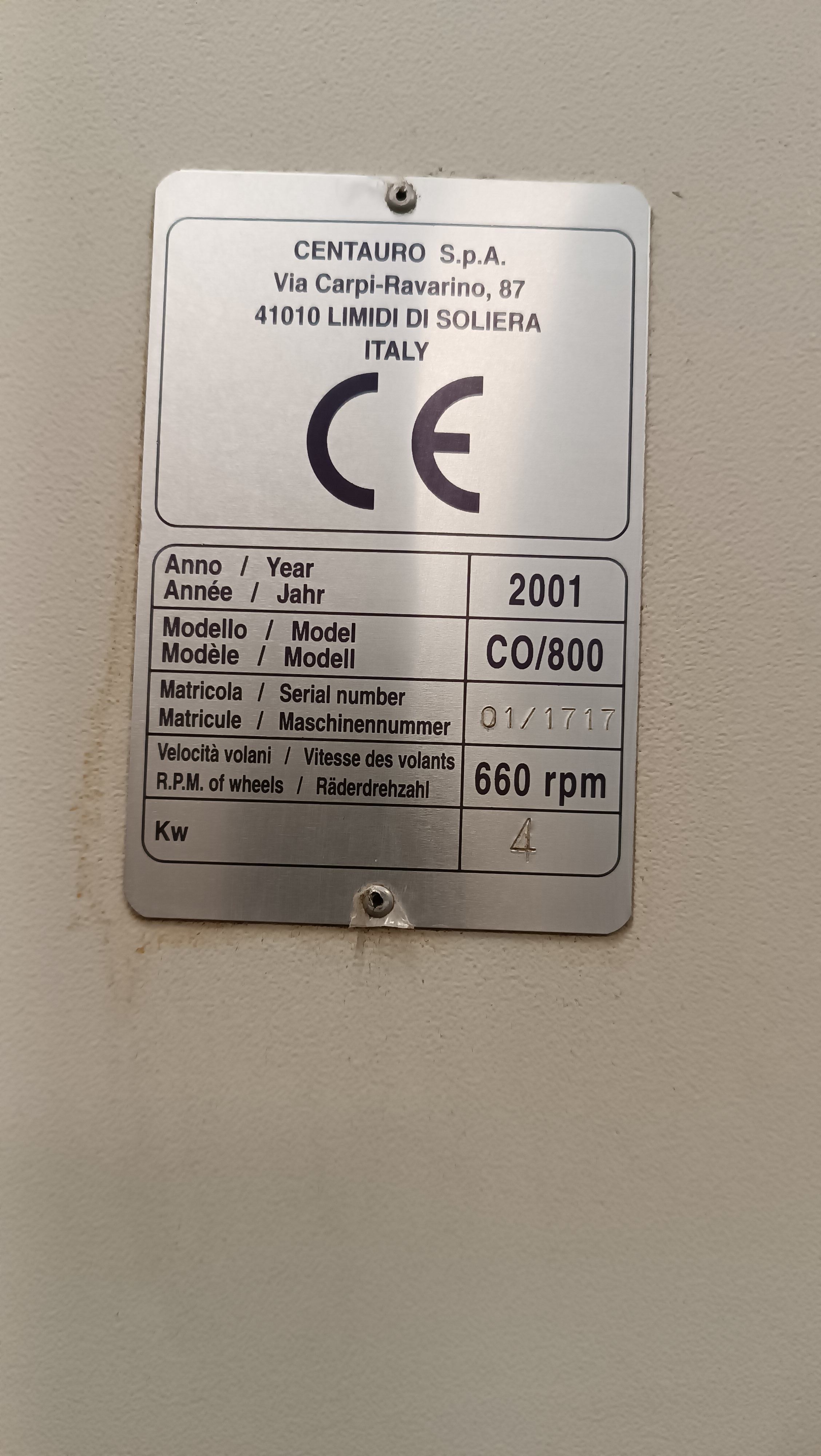 Sega a nastro usata per legno centauro CO 800